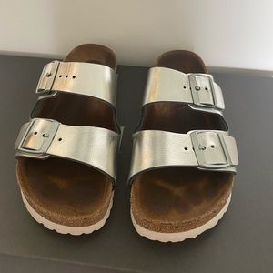 Silver Birkenstocks